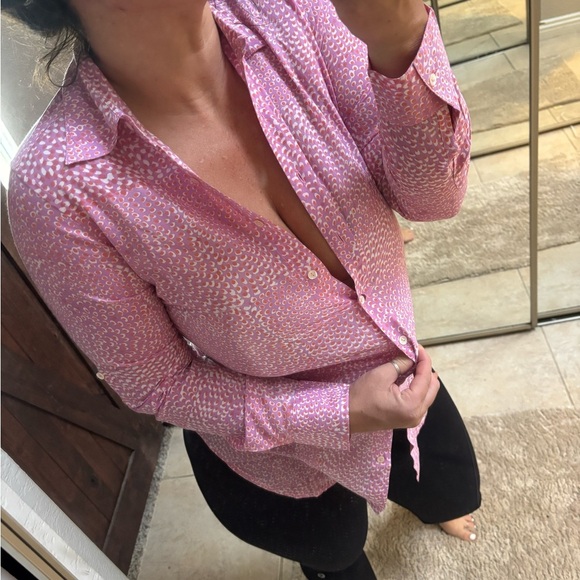 Oliphant button down Patterned Women's Top - Picture 1 of 7